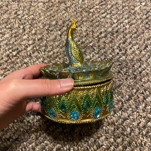 Peacock trinket box